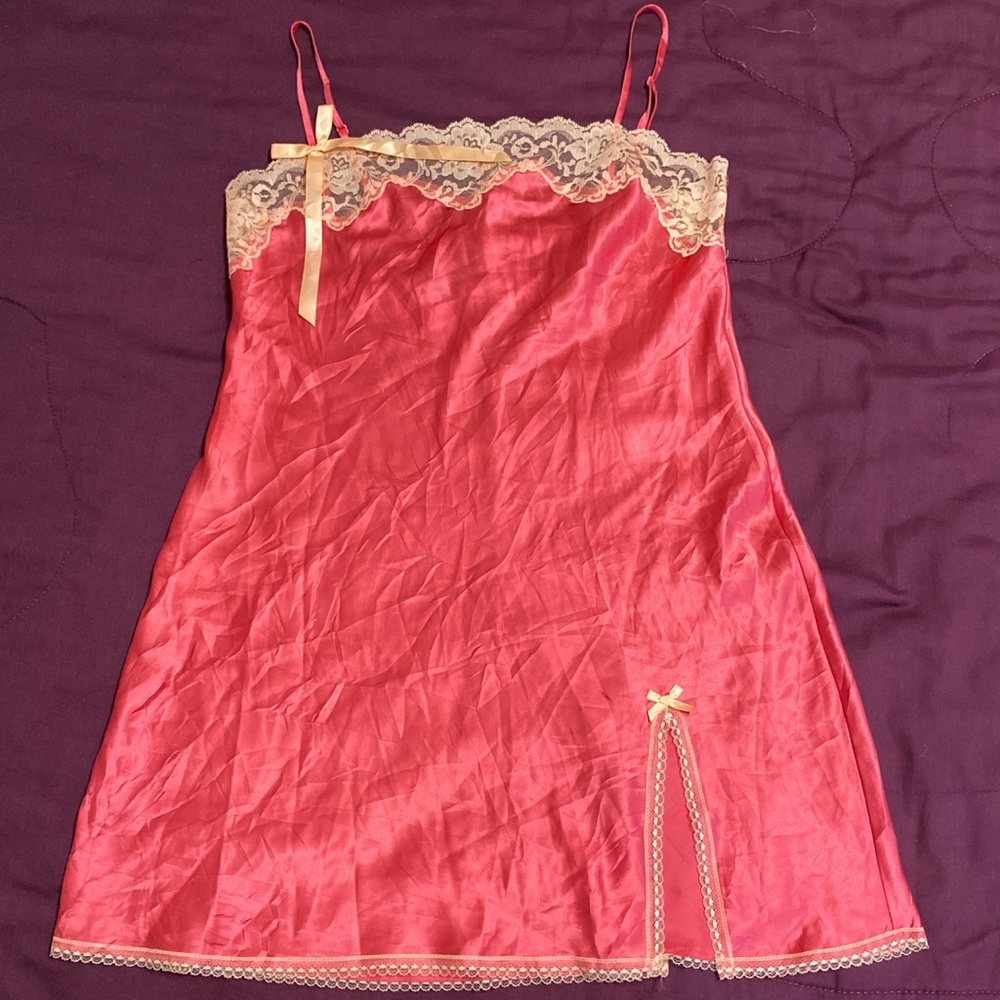 Victoria's Secret Pink and Cream Lace Chemise